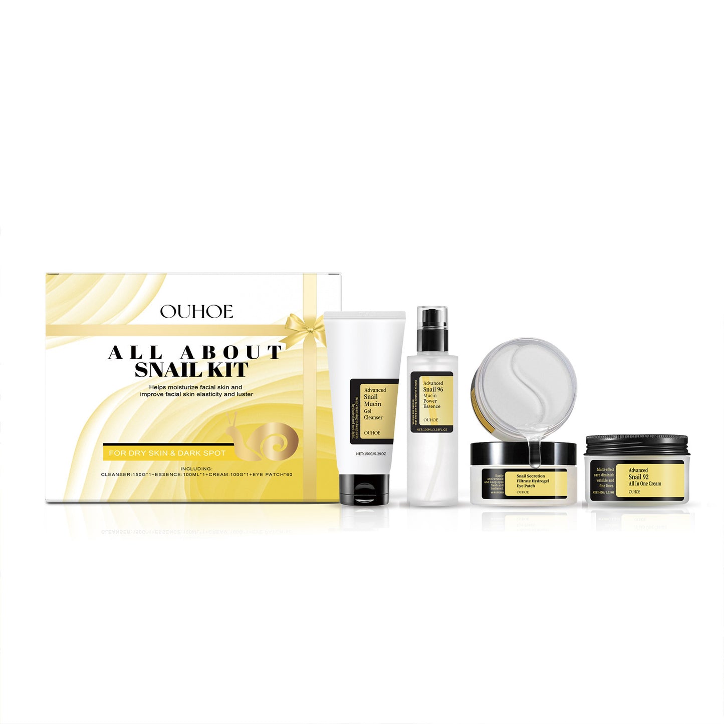 Prenez soin de votre peau avec ce coffret complet au mucus d’escargot 🌿,
