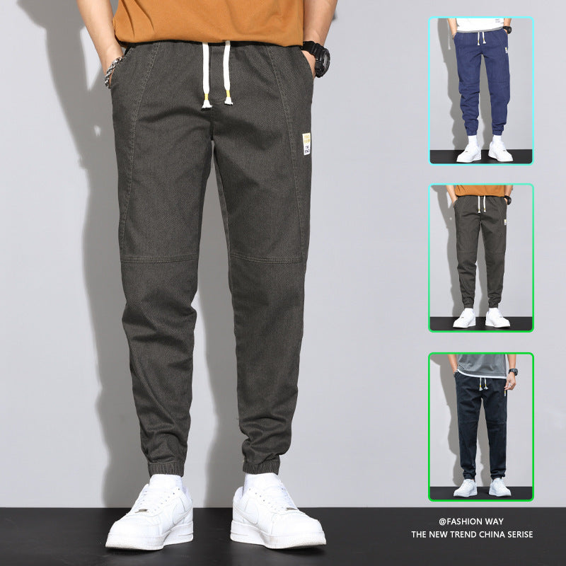 Jean Homme Grande Taille – Style Décontracté, Taille Moyenne, Multi-Poches