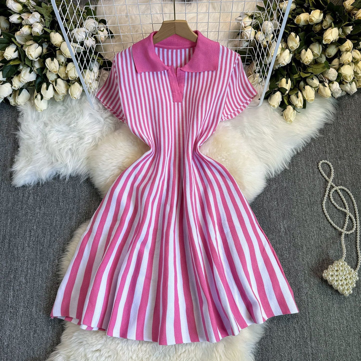 RetroLine Robe Pull Rayée Chic