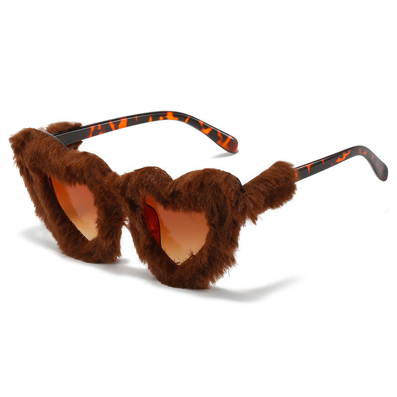 Fashion Plush Love Sunglasses Personality