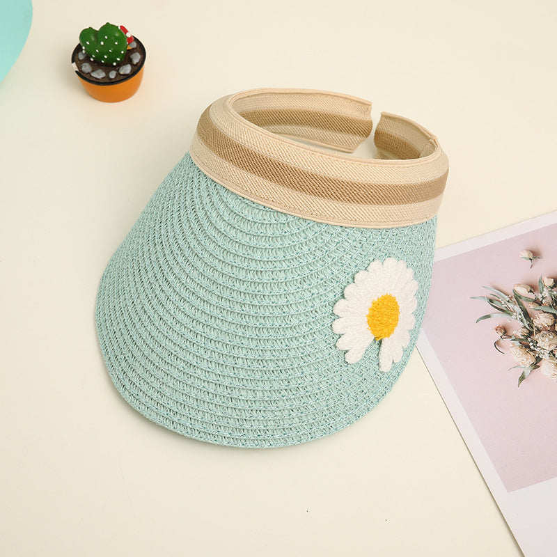 Parent-child Children's Hat Summer Male Tide Sunscreen Straw Hat Korean Sun Hat Female Sandal Hat Empty Top Hat Girl Summer Treasure