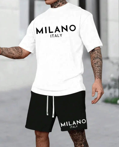 Ensemble T-shirt Col Rond Short Homme