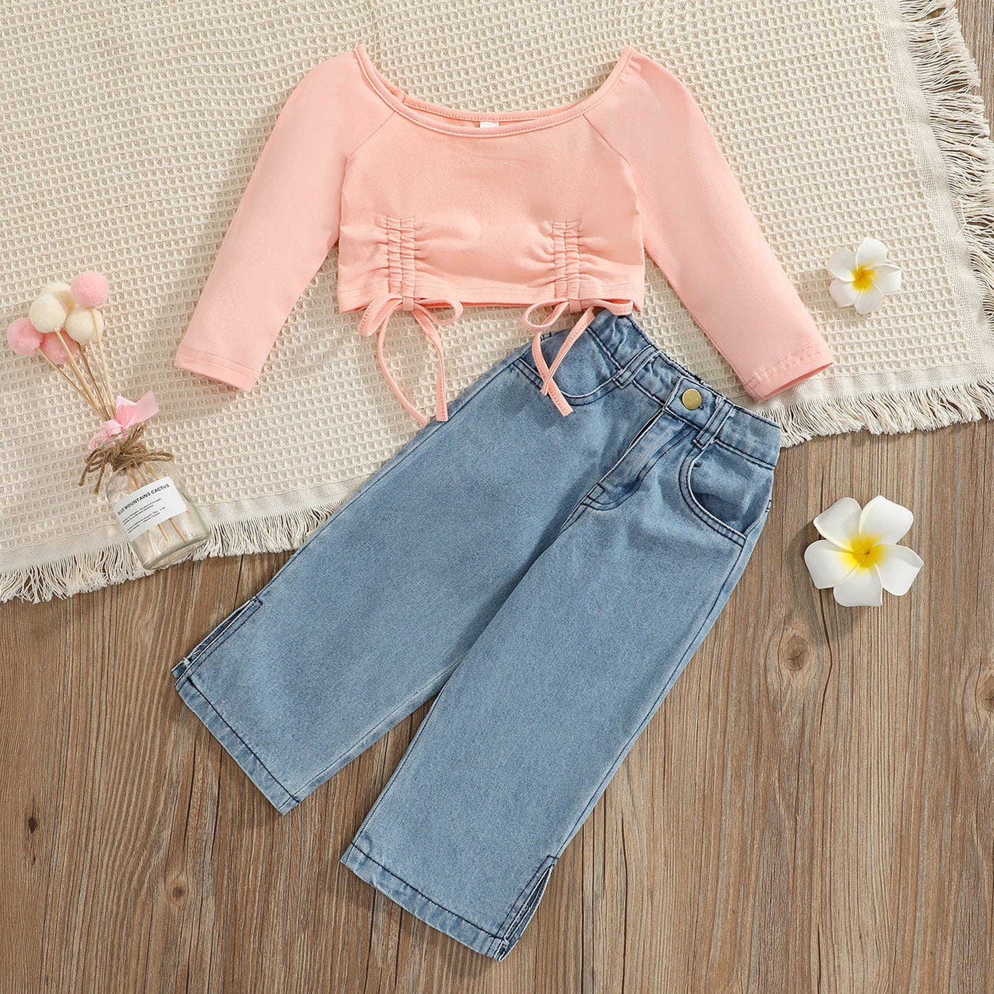 Douceur d’Automne Look Fille Coton & Nœud Élégant