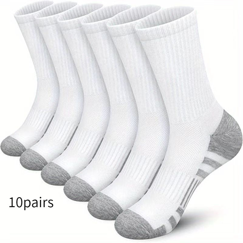 Color Matching Athletic Socks Plus Size Basketball Mid Tube Cotton Breathable