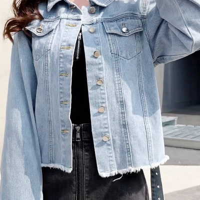 🖤Mintou – Veste en Denim pour Femme