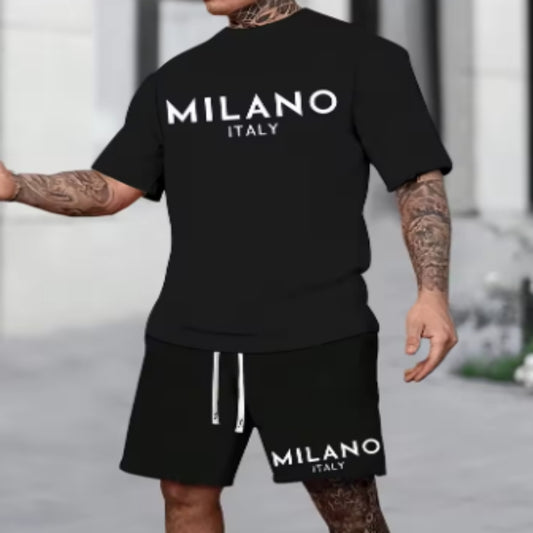 Ensemble T-shirt Col Rond Short Homme