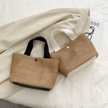 Woven Bucket Bag – Summer Beach Style