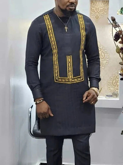 Fashion Men's Suit Printed Shirt