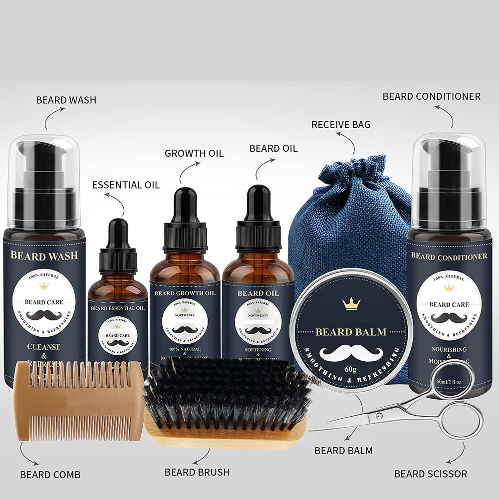 🪵 NOVTWENTY – Pogonotomy Moussa Set – Complete Beard Care Kit