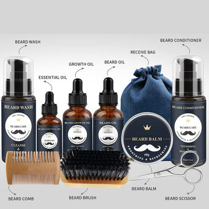 🪵 NOVTWENTY – Pogonotomy Moussa Set – Complete Beard Care Kit