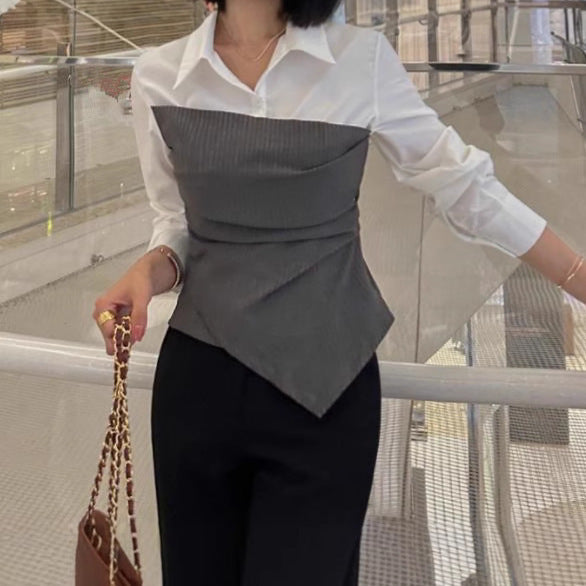Korean Style Commute Slim-fit Shirt