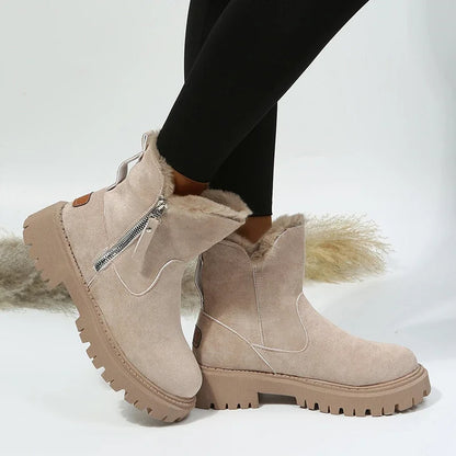 Fayora – Bottes d’Hiver Doublées en Fourrure Courte