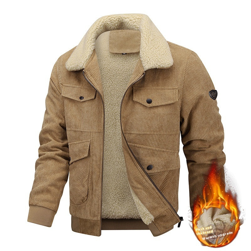 Taye – Veste Hiver Épaissie en Coton à Col Revers
