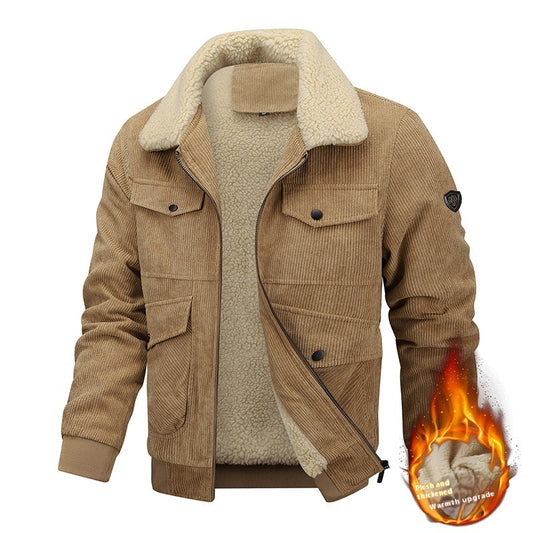 Taye – Veste Hiver Épaissie en Coton à Col Revers