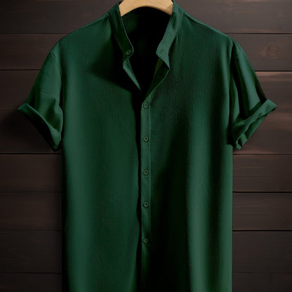 Amadou Breeze – Chemise Homme Casual Respirante Col Montant