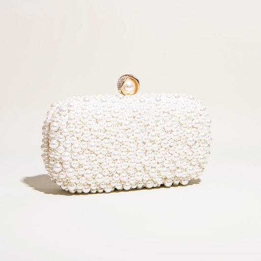 Pochette Carrée Nacre Soirée Femme