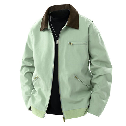 N’Golo – Veste homme à revers contrastés printemps et automne 🧥🌿🍂