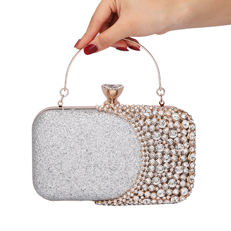 Sac De Soirée Ovale Strass Alliage Femme