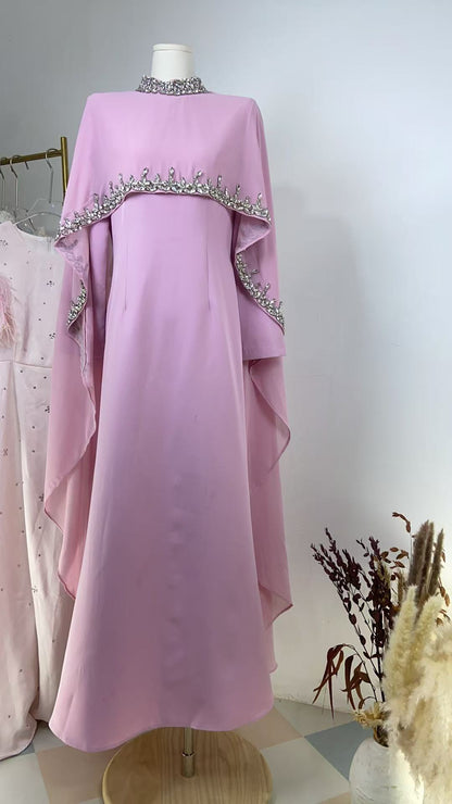 Robe Trapèze À Franges Avec Châle Femme