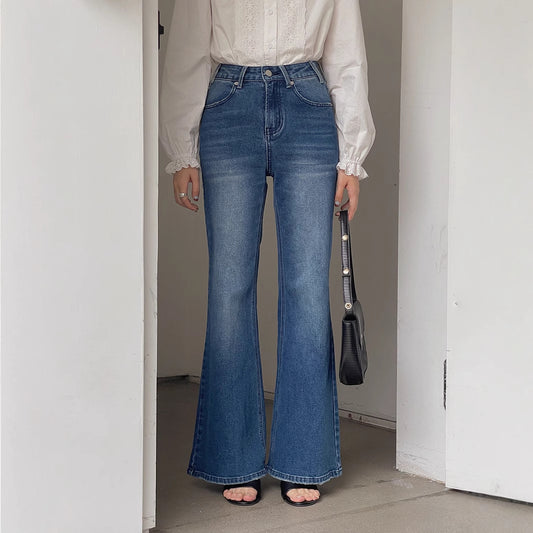 Pantalon Femme Taille Haute – Coupe Droite & Jambe Large