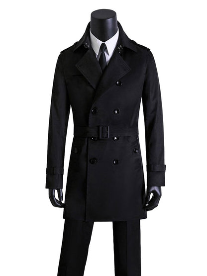 🖤 Yamal Élégance🖤 Trench Coat Long Homme Slim
