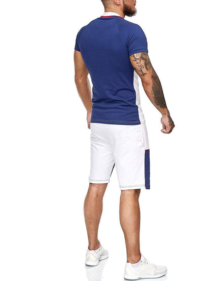 Summer sports suit men's color matching