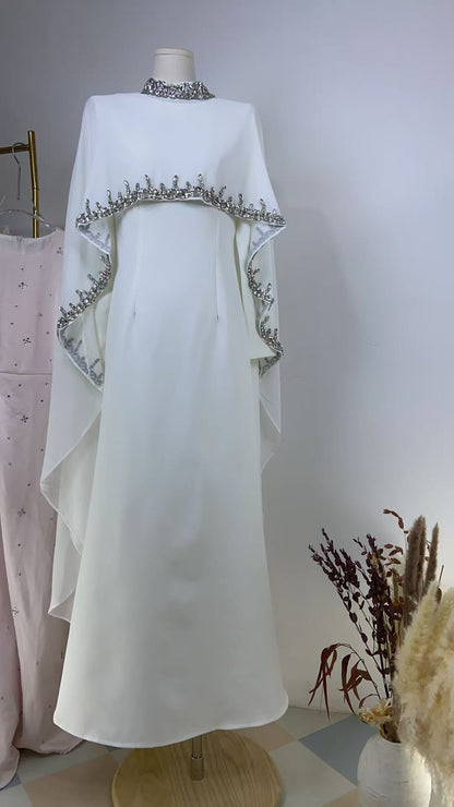 Robe Trapèze À Franges Avec Châle Femme