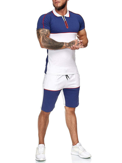 Summer sports suit men's color matching