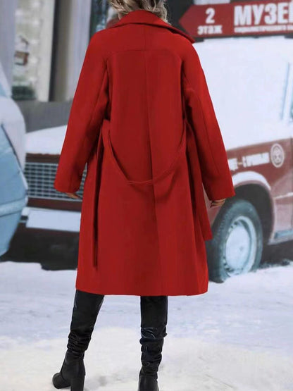 🧥 Adash – Trench long ceinturé à double boutonnage
