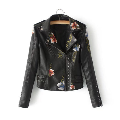 Naora – Veste Motard Rivetée en Similicuir