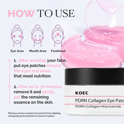 Masque pour les Yeux KOEC Collagène PDRN - 60 Patchs