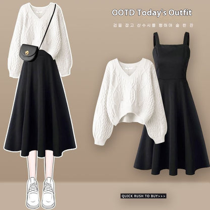 👑 Valvy 👑 Ensemble Tricot Élégance 2 Pièces