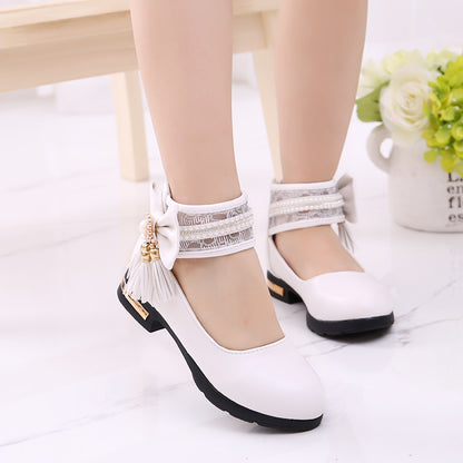 Korean Version Soft Sole Princess Shoes Large Children Single