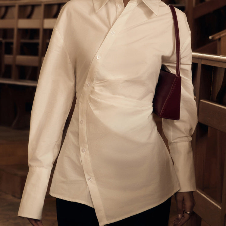 🤍 Martine - Chemise Croisée Blanche&nbsp; 🤍