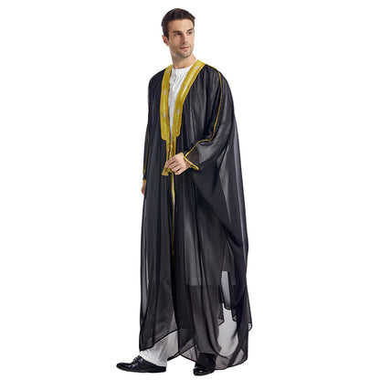 Rachid – Robe Homme Arabe Brodée à Manches Longues