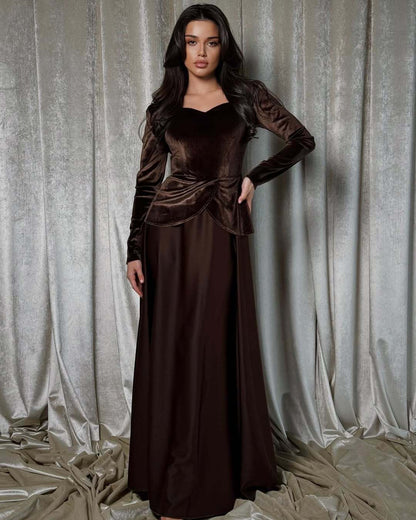 Scarlett Robe Longue Faux Deux-Pièces