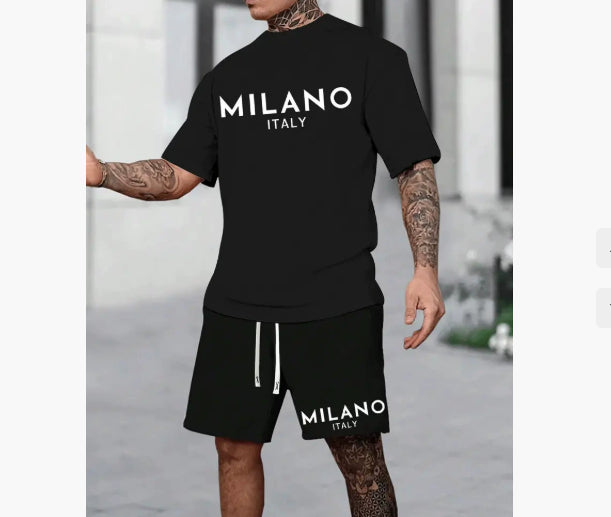 Ensemble T-shirt Col Rond Short Homme