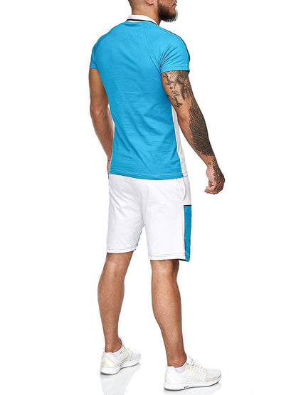 Summer sports suit men's color matching