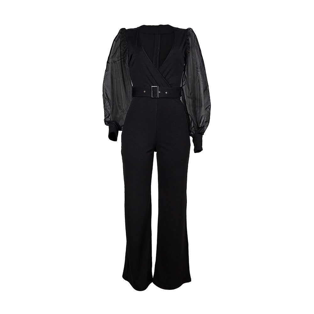 🌟 Pinault – Combinaison Ceinturée Élégance