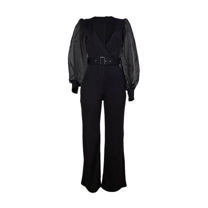 🌟 Pinault – Combinaison Ceinturée Élégance