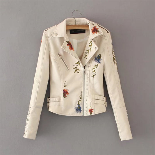 Naora – Veste Motard Rivetée en Similicuir