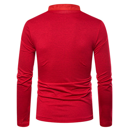 👔 Chemise Slim Homme à Col Montant – Élégance Casual Assurée