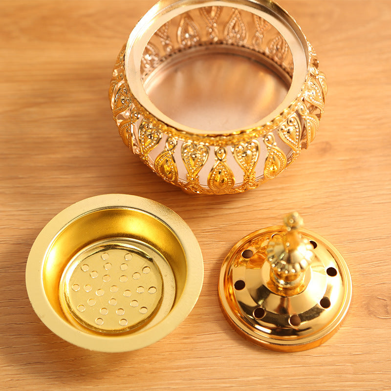 Fatima – Brûleur d’encens en dentelle métallique ✨