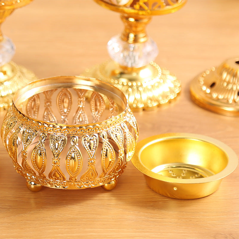 Fatima – Brûleur d’encens en dentelle métallique ✨