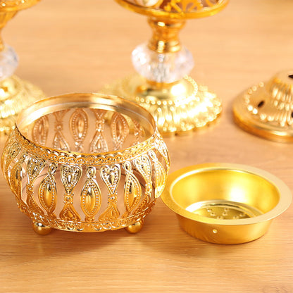 Fatima – Brûleur d’encens en dentelle métallique ✨