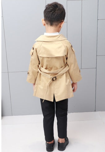 Manteau Coupe-Vent Mi-Long Garçon – Style Décontracté