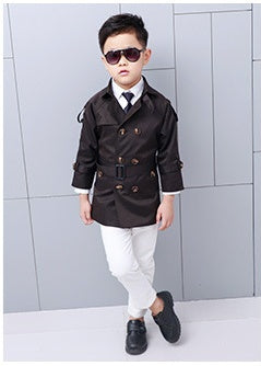 Manteau Coupe-Vent Mi-Long Garçon – Style Décontracté
