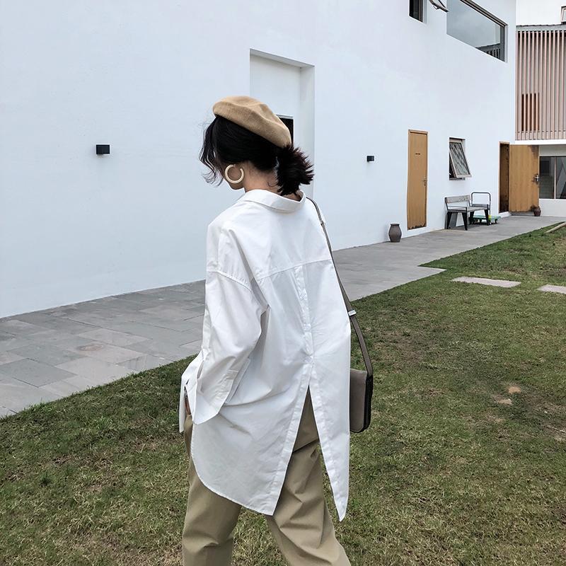 Naliya Élégance 🤍 Chemise Blanche Asymétrique