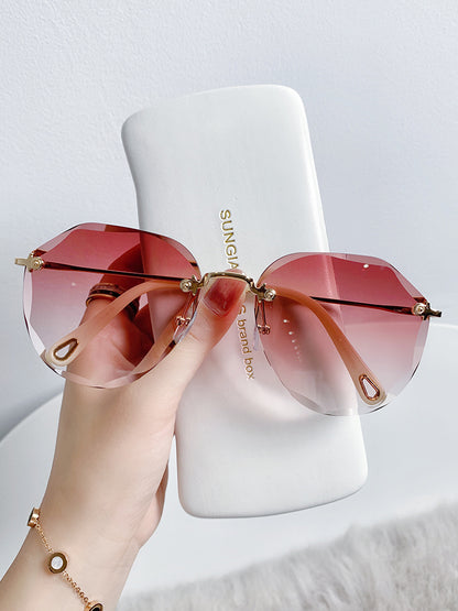 Seaside Anti-ultraviolet Sunglasses Driving Special Eyes Big Face Is Thin