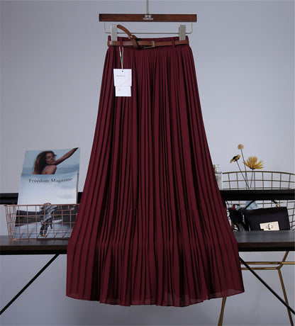 Néné 💃 Jupe Midi Plissée en Chiffon